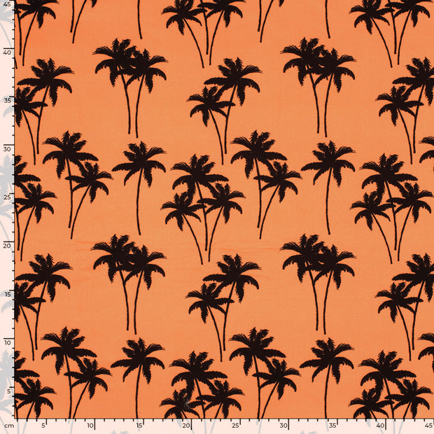 Swimshort water repellent recycled fabric Palmtrees Coral