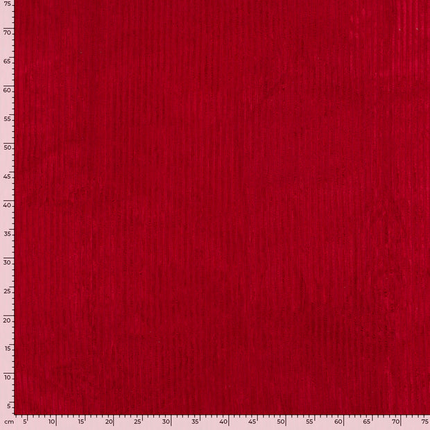 Corduroy 4.5w fabric Unicolour Dark Red