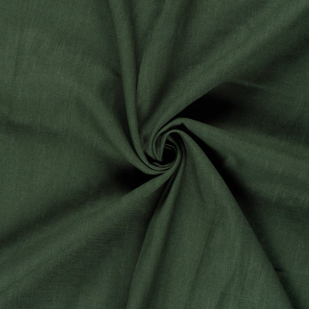 Lino tela Verde oscuro 