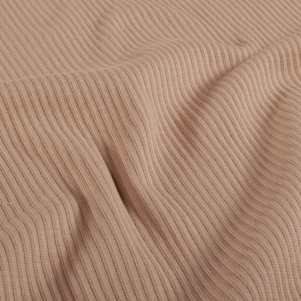 Rib Jersey fabric Unicolour Nude