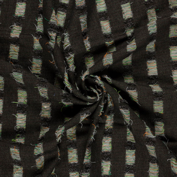 Denim fabric Black pre-washed 