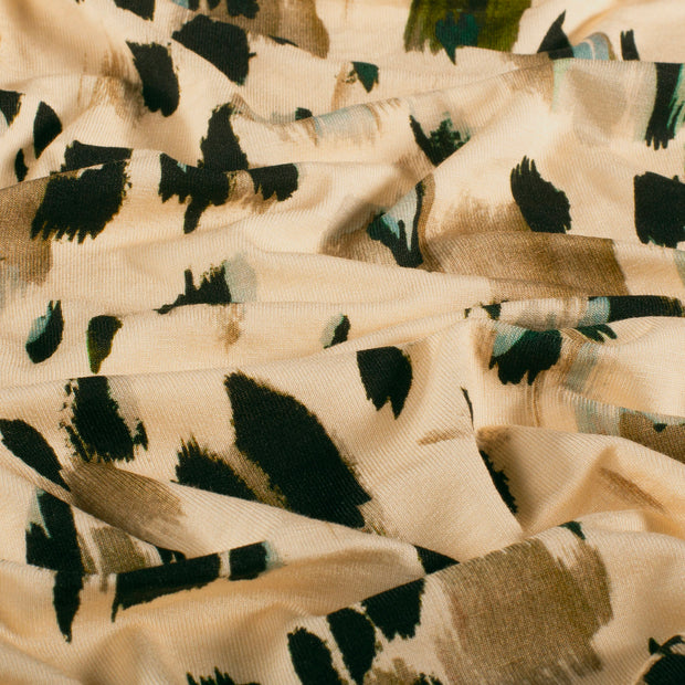 Viscose Vortex Jersey fabrik Leoparden 