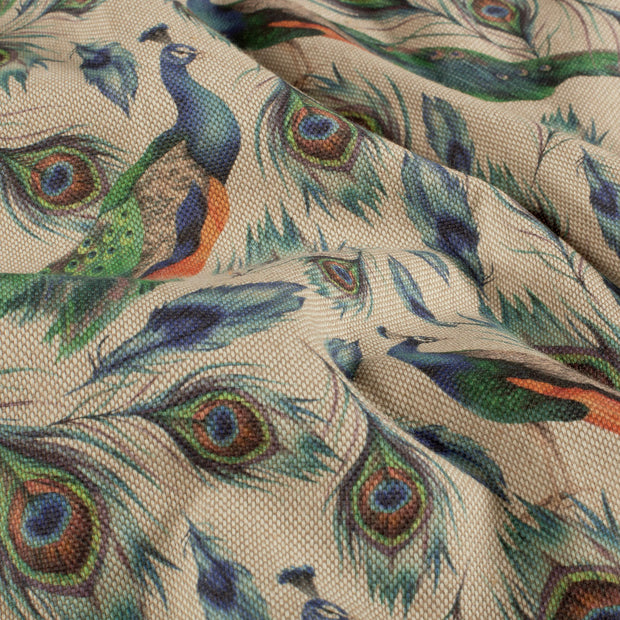 Linen Look fabric Animals Cobalt