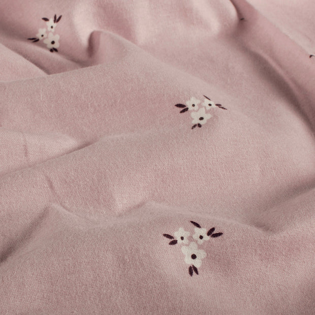 Flannel fabric Flowers Nude
