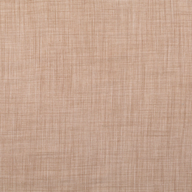 Cotton Poplin fabric Pied de poule Beige
