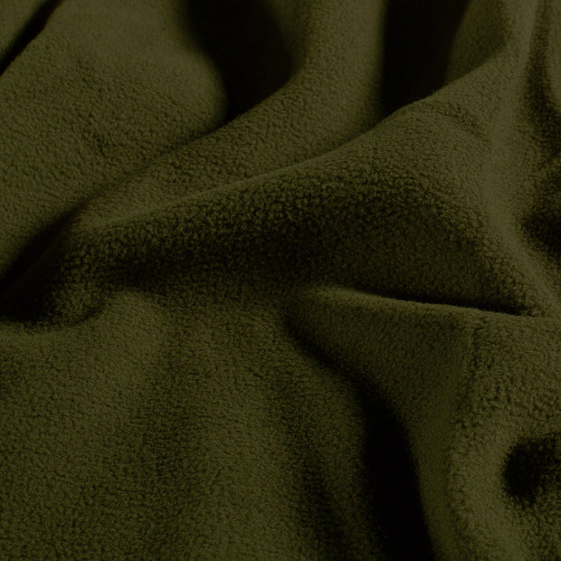 Fleece fabrik Uni Olivgrün