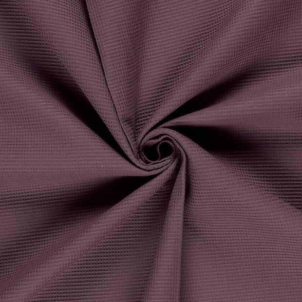 Waffle piqué fabric Mauve 