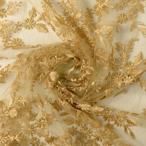 Lace fabric Brown Taupe 