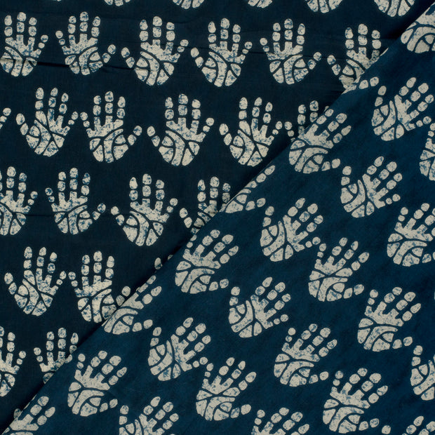 Voile fabric Hands printed 
