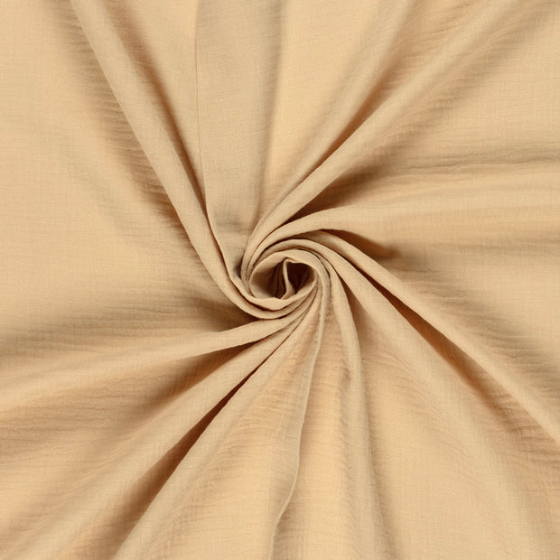 Muslin GOTS organic fabric Camel 