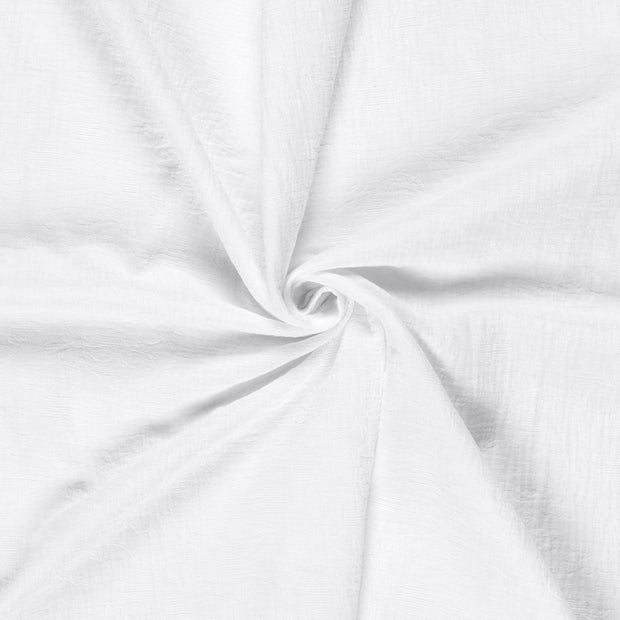 Woven Cotton Linen fabric Optical White embroidered 