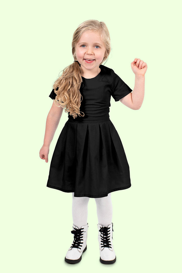 Cotton Poplin GOTS organic fabric Unicolour Black