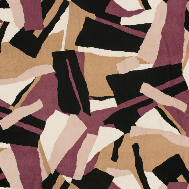 Satin Velvet fabric Aubergine 