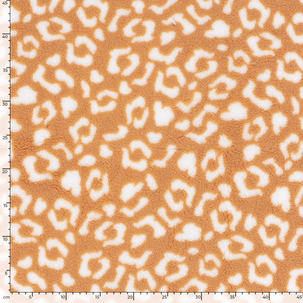 Sherpa Fleece fabric Panther Light Pink