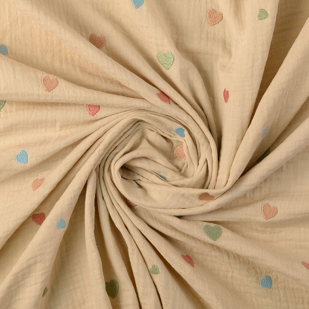Muslin fabric Beige 