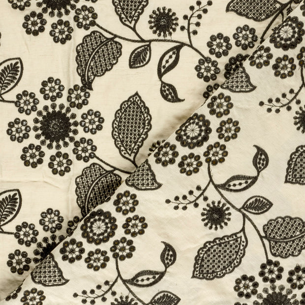  fabric Flowers embroidered 
