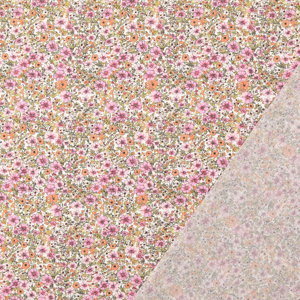 Voile fabric Lila digital printed 