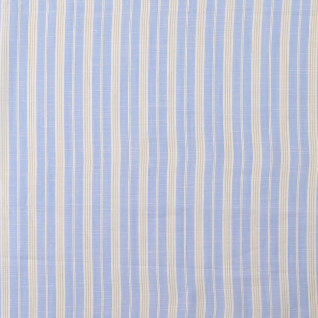 Cotton Poplin fabric Stripes Sky Blue