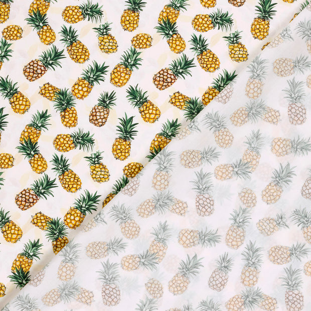 Cotton Poplin fabric Pineapple 