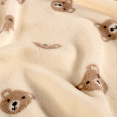 Coral Fleece printed Bears Beige