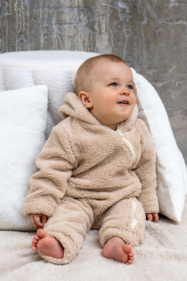 Sherpa Fleece fabric Unicolour Beige
