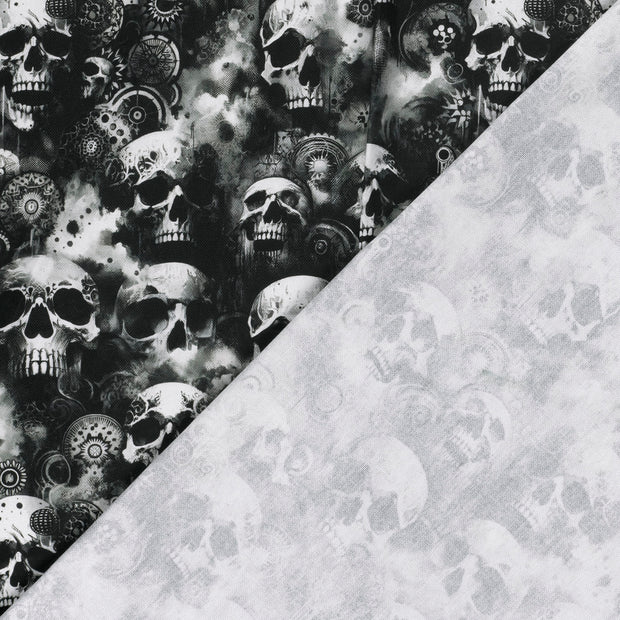 Panama fabric Skulls digital printed 