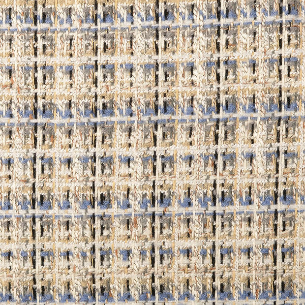 Bouclé fabrik Karo's Indigoblau