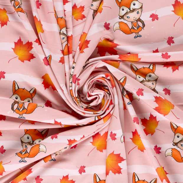 French Terry fabric Light Pink digital printed 