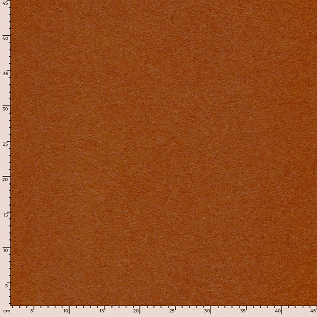 Wool Boucle fabric Unicolour Brique