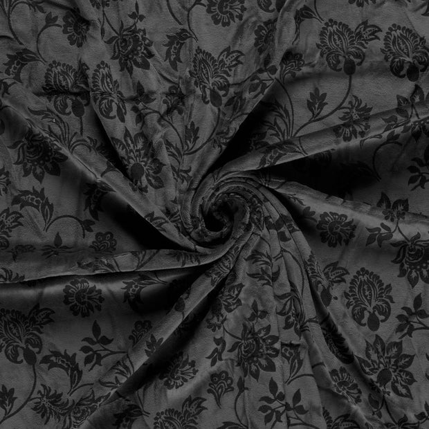 Nicky velours fabric Dark Grey 