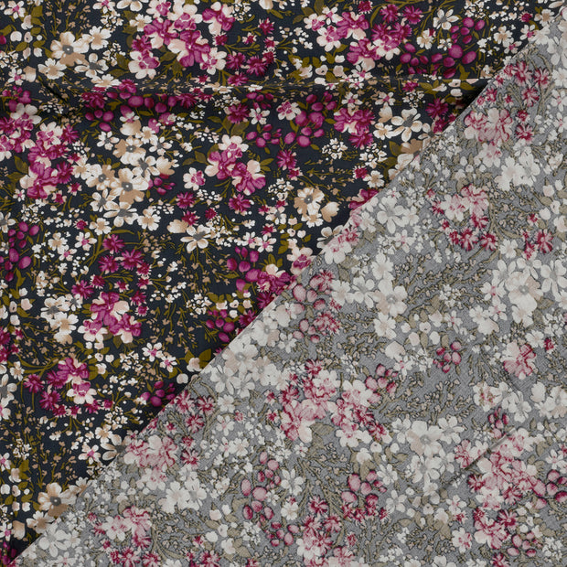 Viscose Poplin fabric Flowers printed 
