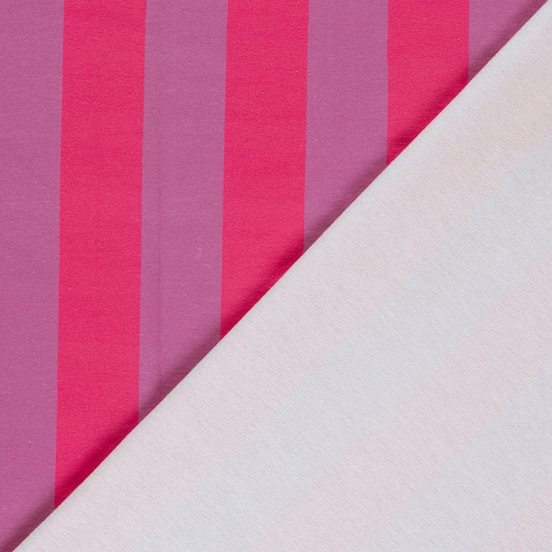 French Terry fabric Stripes digital printed 