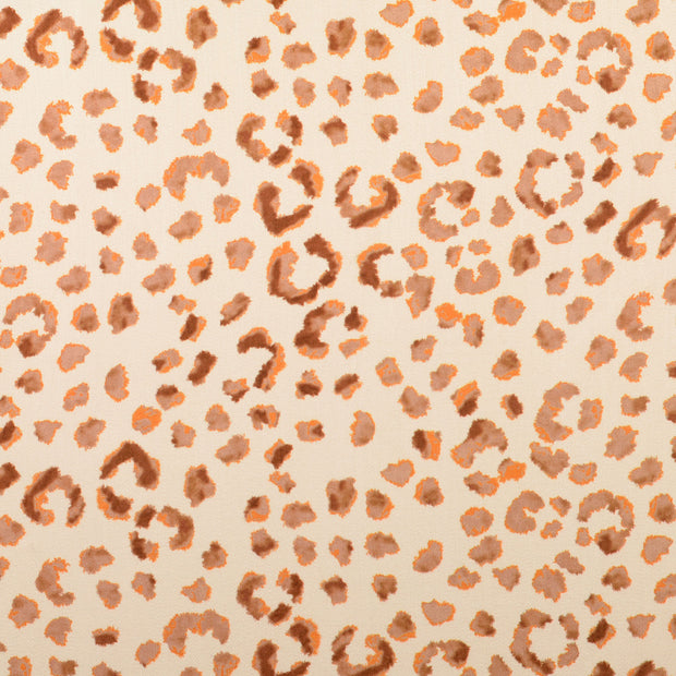 Viscose Satin fabric Animals Beige