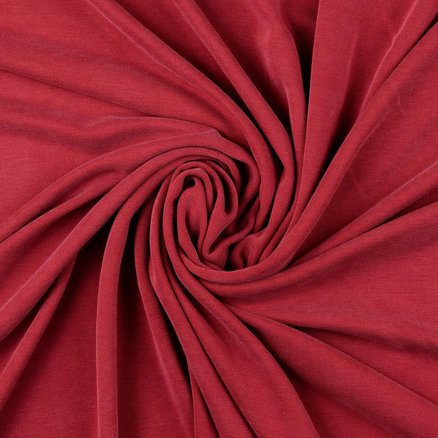 Piqué fabric Wine red 