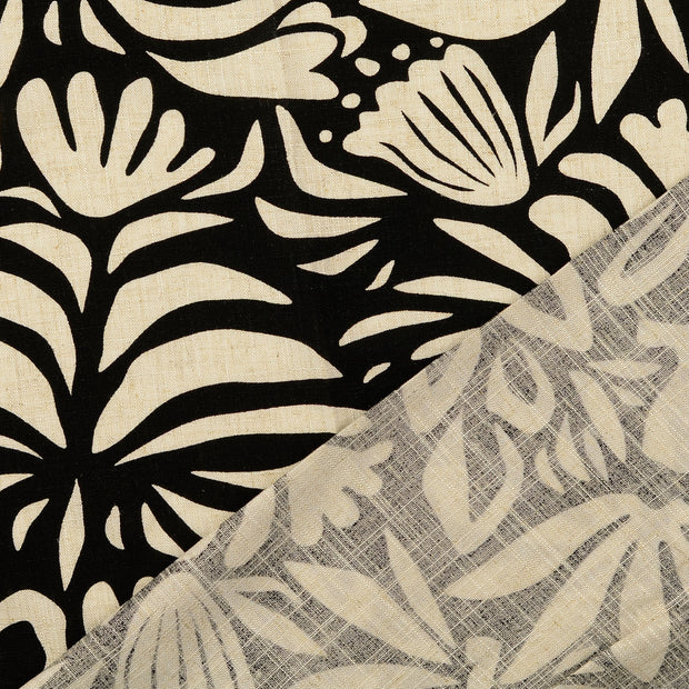  fabric Black printed 