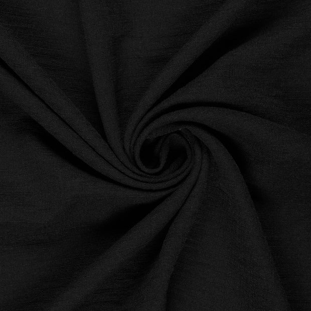 Linen Look fabric Unicolour Black