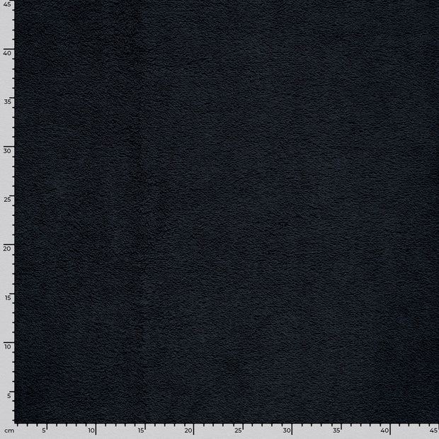 Terry Towelling fabric Unicolour Navy