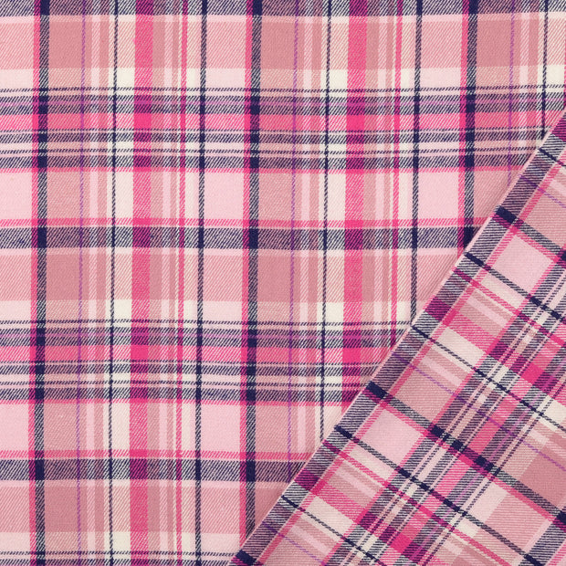 Flannel fabric Pink brushed 