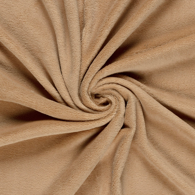 Coral Fleece fabric Camel 