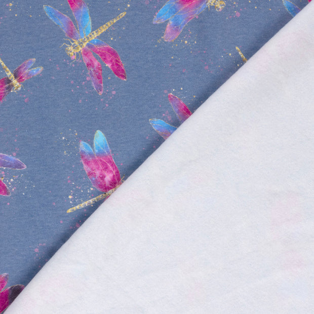 Jogging fabric Dragonflies digital printed 