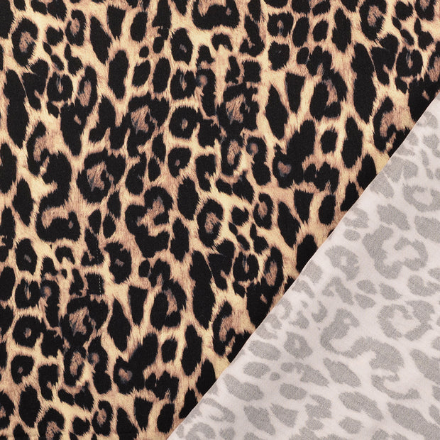 Viscose Satin fabric Brown digital printed 