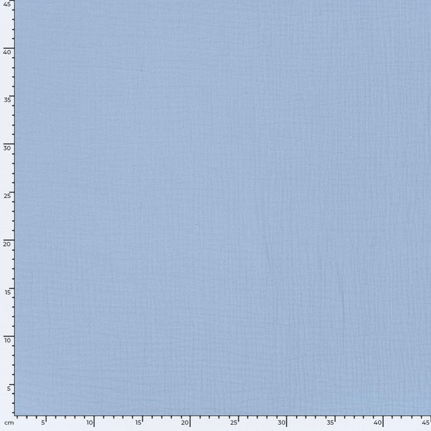 Muslin fabric Unicolour Baby Blue