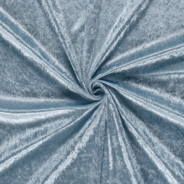 Velours fabric Light Blue crushed 
