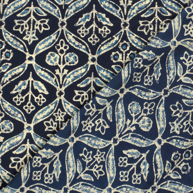 Voile fabric Flowers printed 