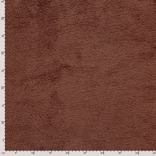Sherpa Fleece fabric Unicolour Rust