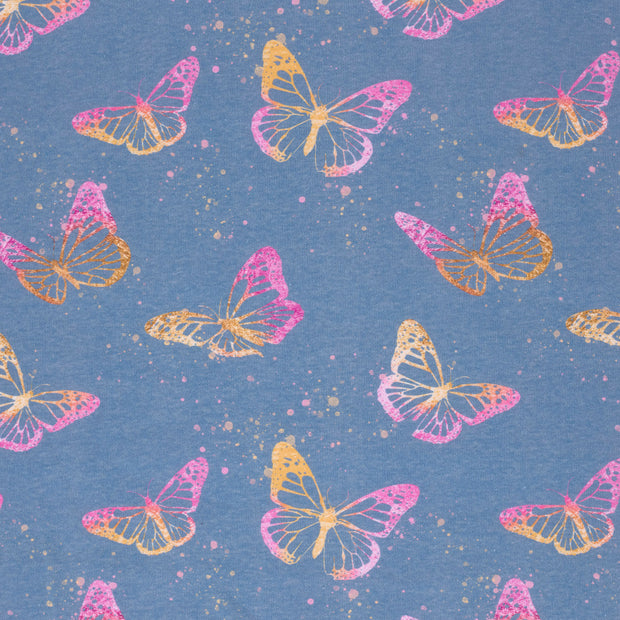 Jogging fabric Steel Blue soft 