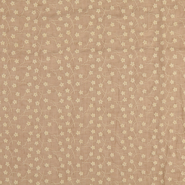 Lace fabric Flowers Brown