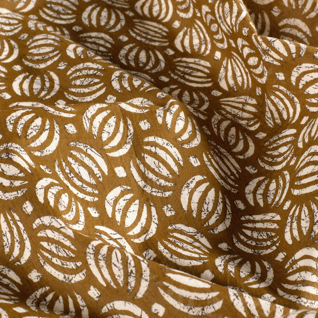 Voile fabric Abstract Oker