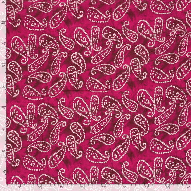 Voile fabric Abstract Fuchsia