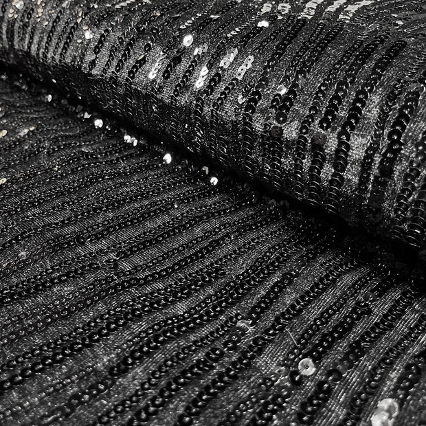 Velvet fabric Unicolour Black